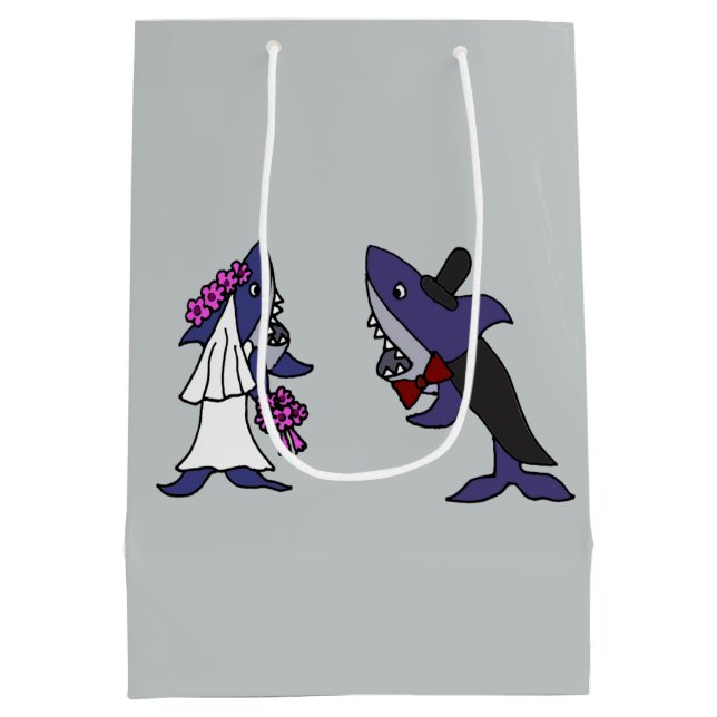 Sac drôle de cadeau de jeunes mariés de requin (Dos)