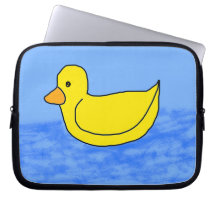 Sac électronique bleu canard jaune