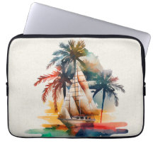 Sac électronique Colorical Palm Sailboat