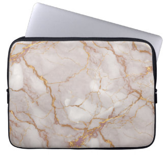 Sac électronique en marbre blanc et or