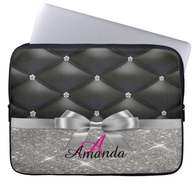 Sac électronique monogramme noir parties scintilla (Devant)