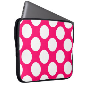 Sac électronique Pois rose et blanc