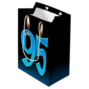 Sac en cadeau moyen pour bougies du 95e anniversai