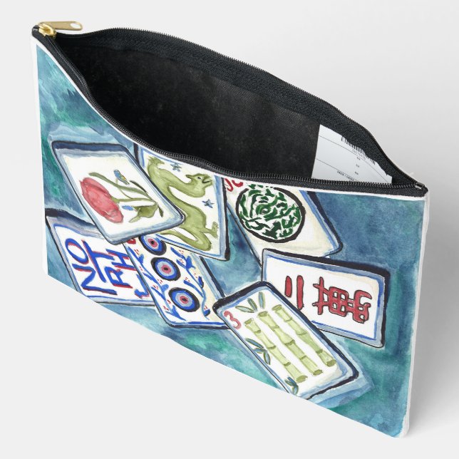 Sac en mosaïque bleu Mahjong (Ouvrir)
