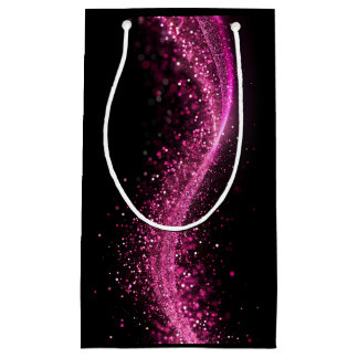 Sac en papier brillant en paillettes roses est noi