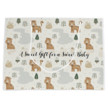 Sac en papier cadeau pour Baby Shower avec motif d