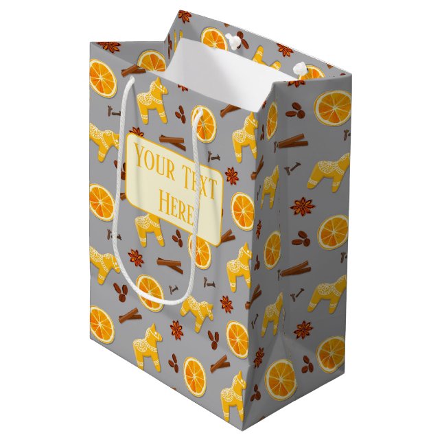 Sac en papier de vacances personnalisé avec pain d (Devant Angle)