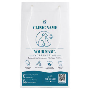 Sac en papier personnalisé pour vétérinaire avec c