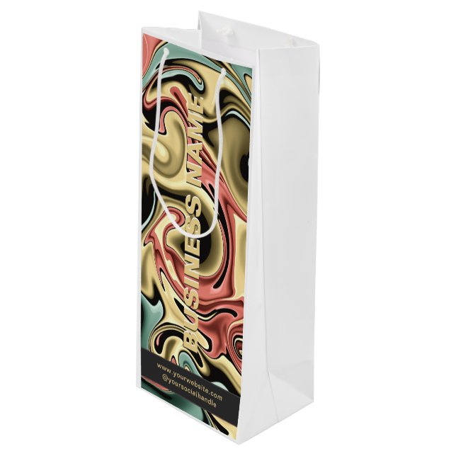 Sac en papier personnalisé pour vin pour l'entrepr (Devant Angle)