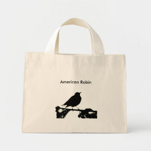 Sac en silhouette de Robin américain