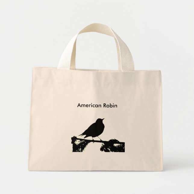 Sac en silhouette de Robin américain (Devant)