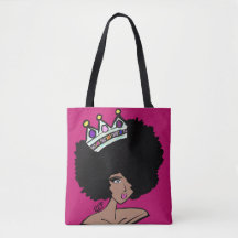 Sac en toile Afro Crown