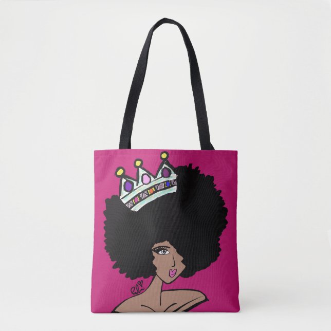 Sac en toile Afro Crown (Devant)