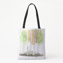 sac en toile aux bouleaux
