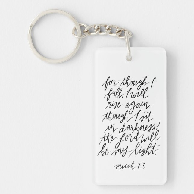 Sac en toile de la Bible manuscrit Micah 7:8 (Devant)