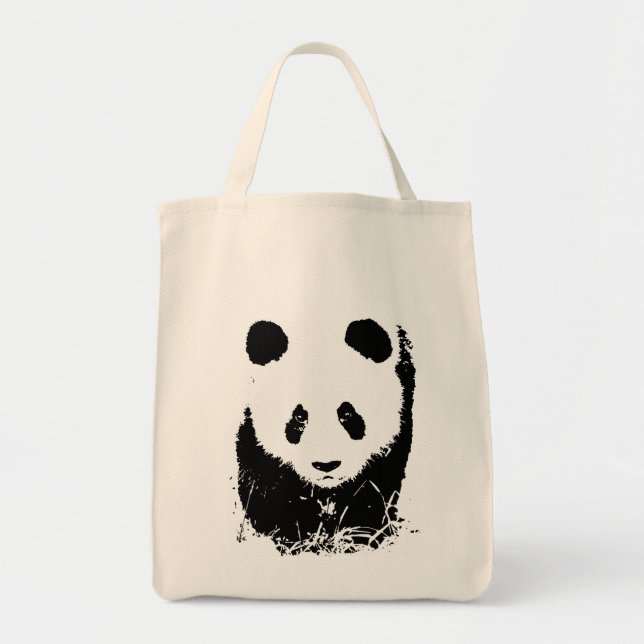 Sac en toile Fourre-tout Panda Grocery (Devant)