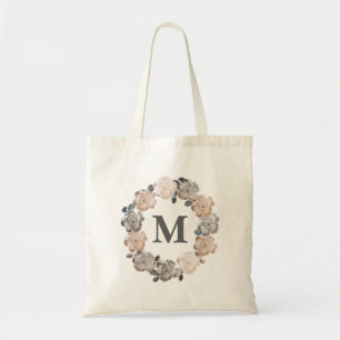Sac en toile Monogramme Rose vintage