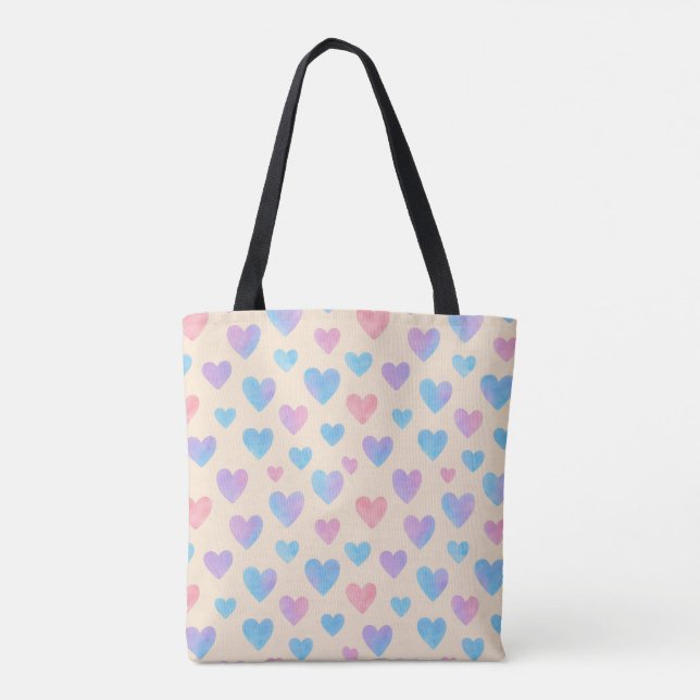 Sac en toile Motif couleur coeur (Dos)