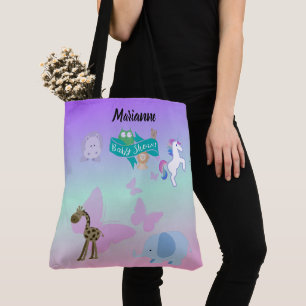 Sac en toile pour Baby Shower avec des créatures e
