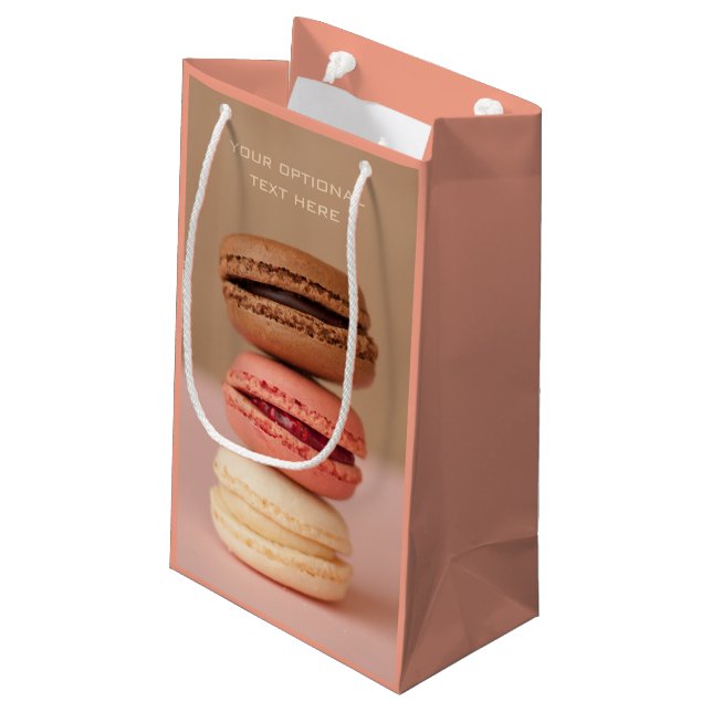 Sac fait sur commande de cadeau de macarons (Dos Angle)