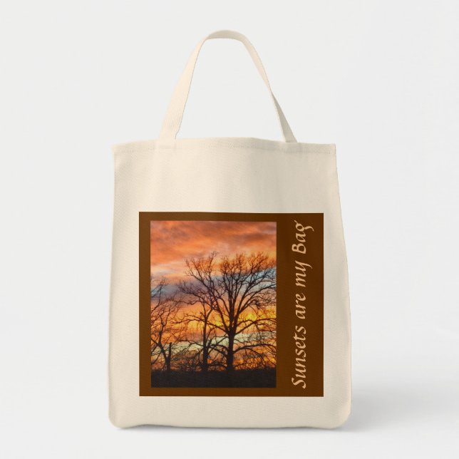 Sac fait sur commande du coucher du soleil 1 (Devant)