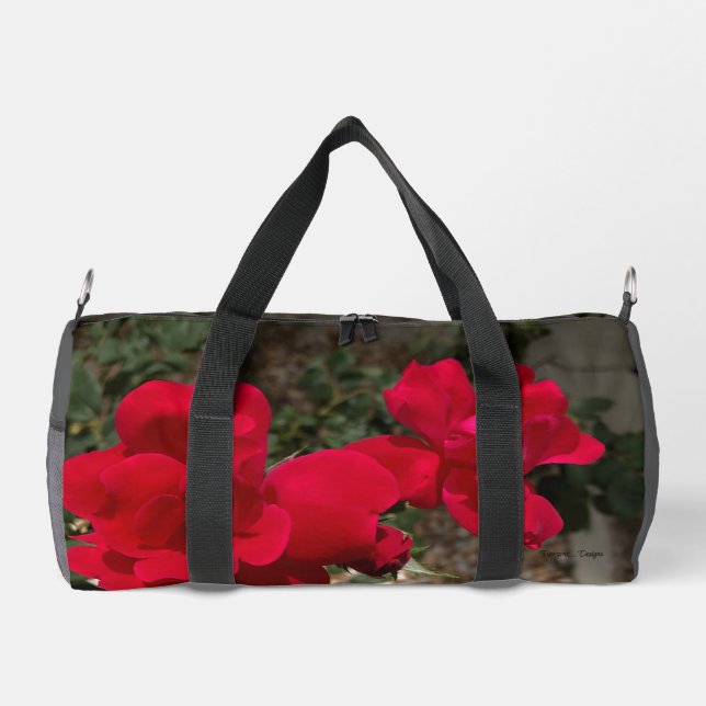 Sac floral rouge brillant moderne (Verso)