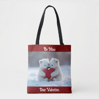 Sac fourre oursons polaires de la Saint-Valentin