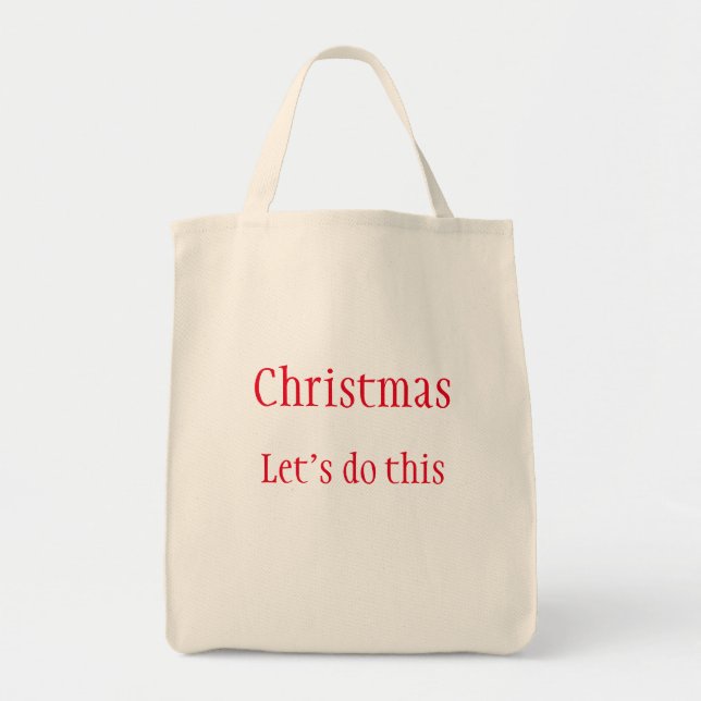 Sac fourre-tout à achats de Noël (Devant)