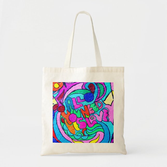 sac fourre-tout à amour de hippie-style des années (Devant)