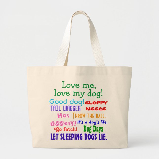 Sac fourre-tout à amoureux des chiens (Devant)