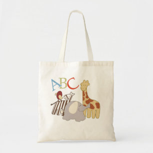 Sac fourre-tout à animaux d'alphabet avec des