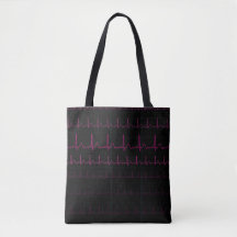 Sac fourre-tout à battement de coeur d'ECG