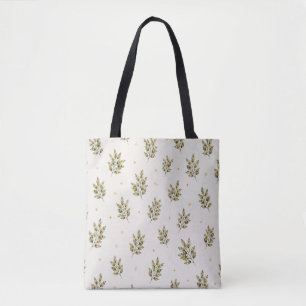 Sac fourre-tout à branche d'olive aquarelle   Médi