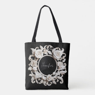 sac fourre-tout à cadre de fleurs en papier person