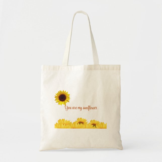 Sac fourre-tout à cadre de tournesol personnalisé (Devant)