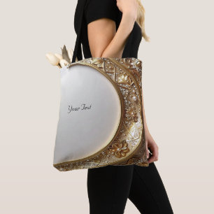 Sac fourre-tout à cadre orné doré
