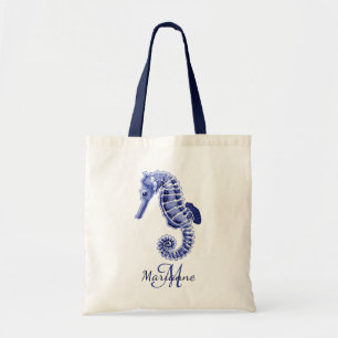 Sac fourre-tout à cheval bleu et blanc