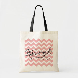Sac fourre-tout à Chevron de rose en pastel de