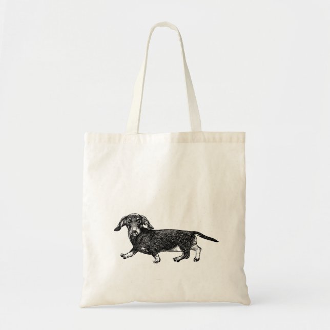Sac fourre-tout à chien - teckel (Devant)