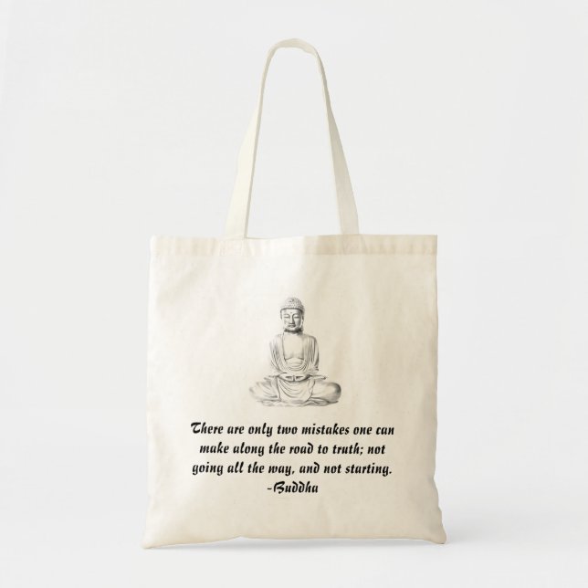 Sac fourre-tout à citation de Bouddha (Devant)