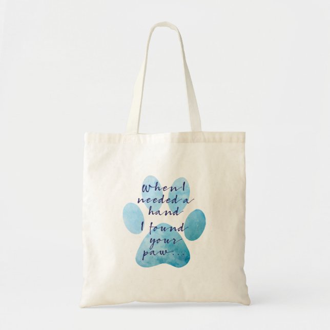 Sac fourre-tout à citation de patte d'amoureux de (Devant)
