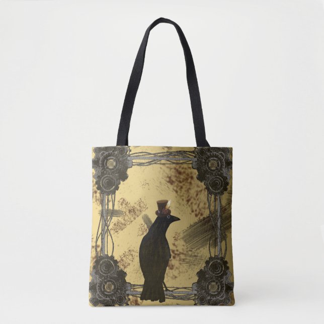 Sac fourre-tout à corneille de SteamPunk (Devant)