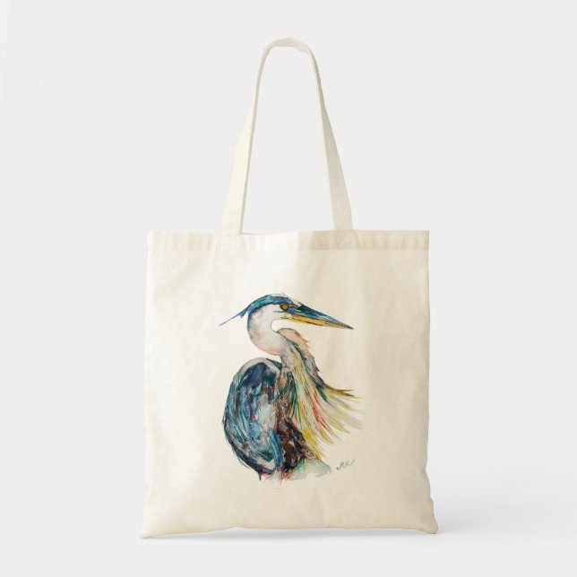 Sac fourre-tout à coton avec le héron de grand (Devant)