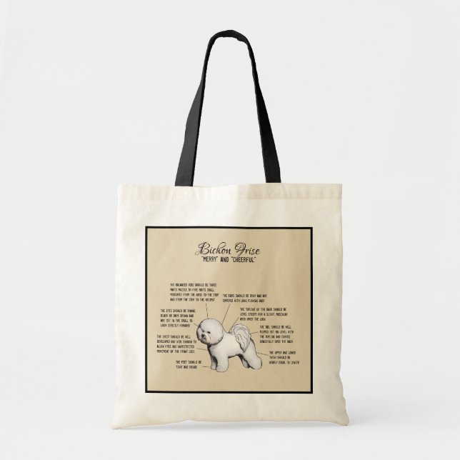 Sac fourre-tout à diagramme de Bichon Frise (Devant)