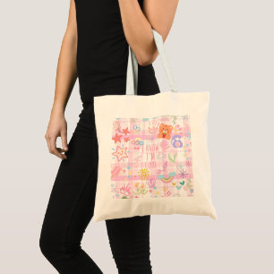 Sac fourre-tout à doodle branché mignon fille