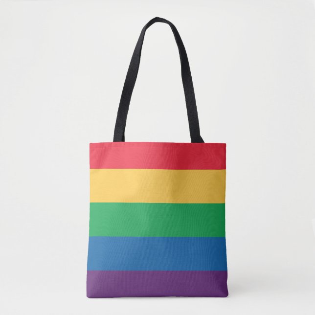 Sac fourre-tout à drapeau d'arc-en-ciel (Devant)