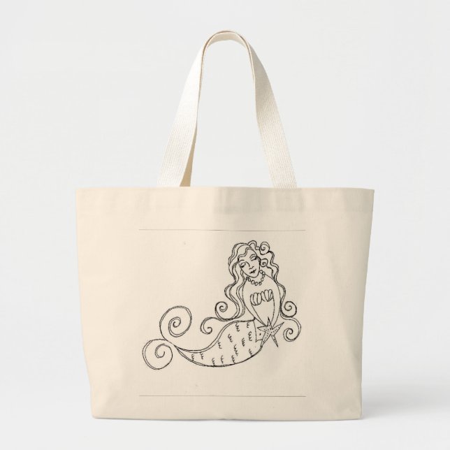 Sac fourre-tout à éléphant de sirène (Devant)