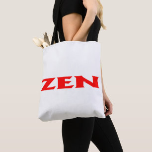 Sac fourre-tout à épaule blanc rouge zen