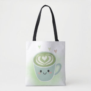 Sac fourre-tout à épaule Matcha Latte Heart