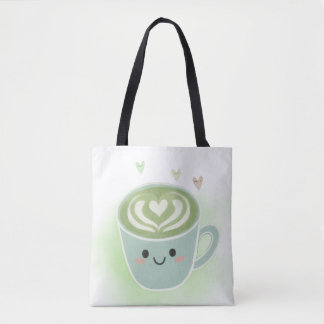Sac fourre-tout à épaule Matcha Latte Heart